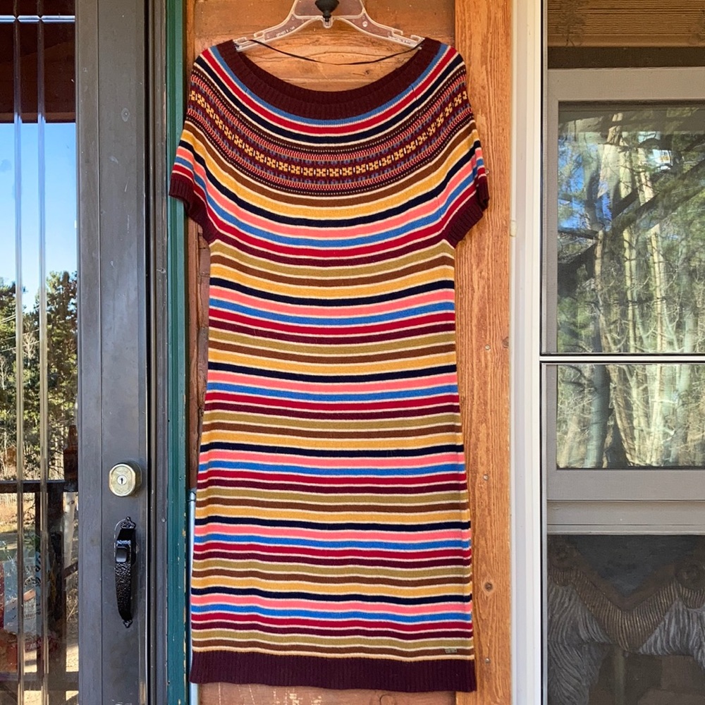 Tommy Hilfiger Sweater Dress Size L Multi Color Excellent Condition